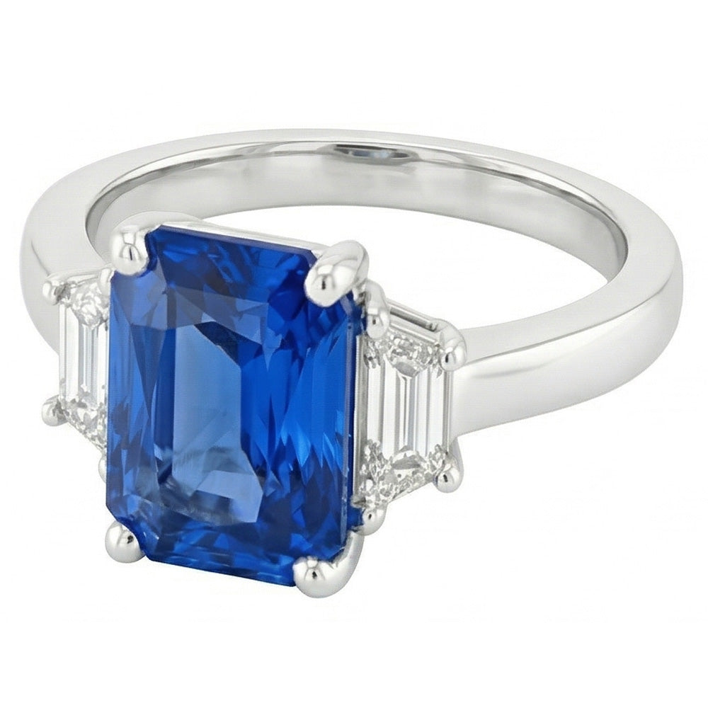 echter radiant diamant 1.75Karat ring Detailansicht