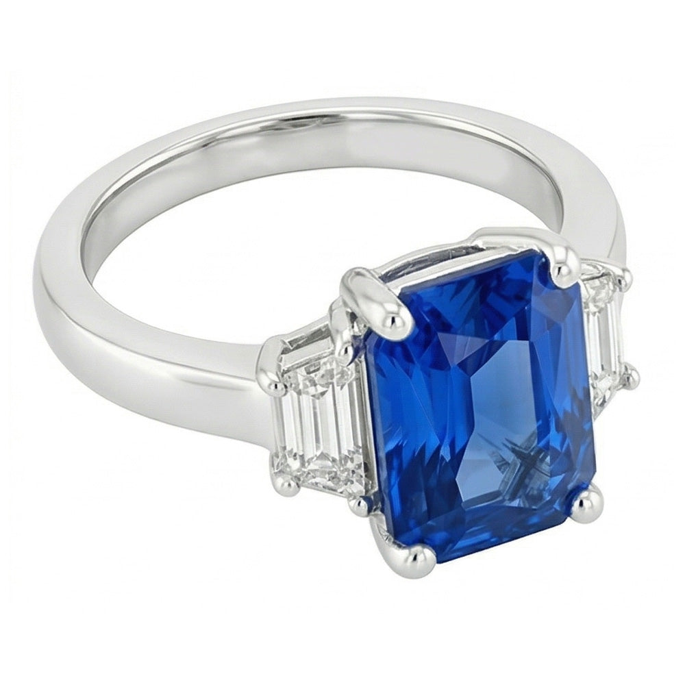 echter radiant diamant 1.75Karat ring Draufsicht