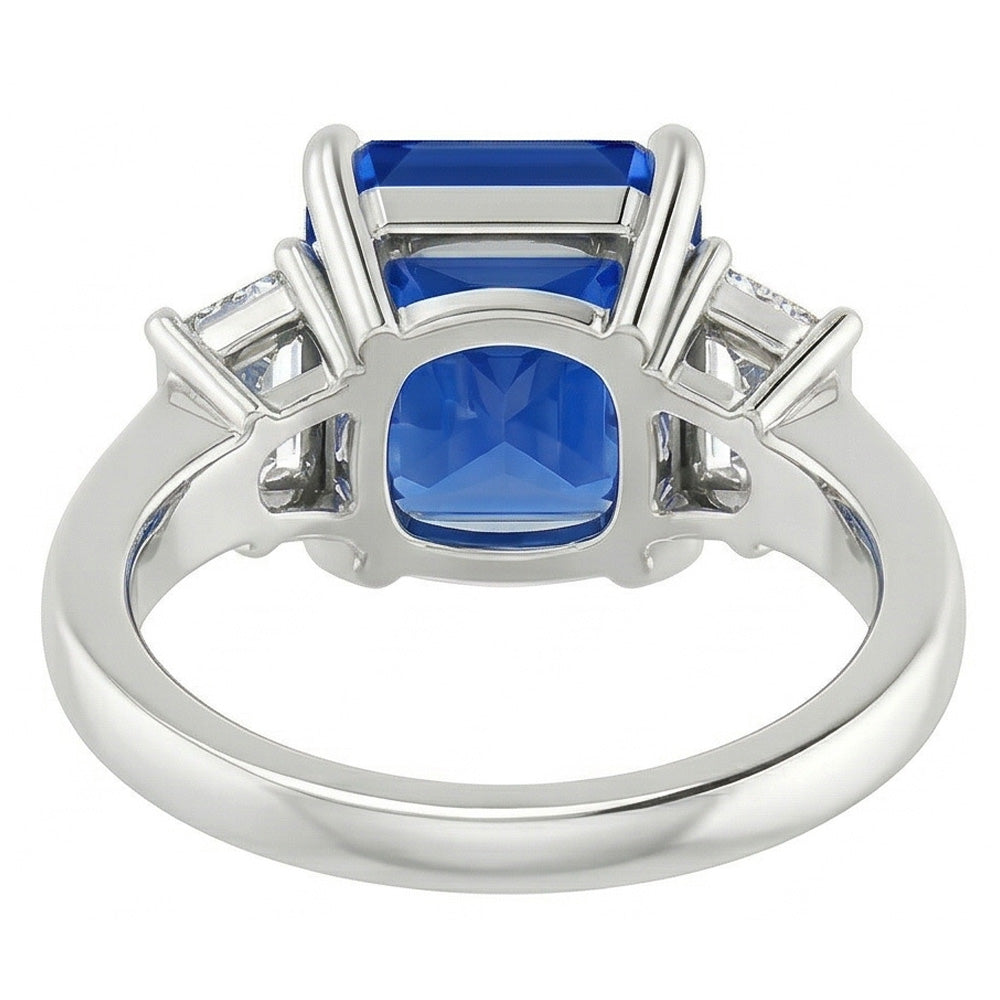 echter radiant diamant 1.75Karat ring Profilansicht