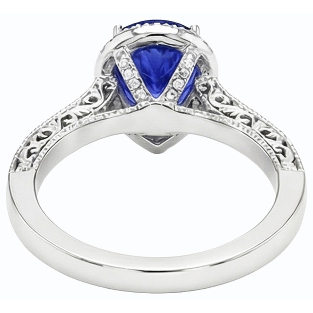 echter round diamant 3Karat ring Seitenansicht