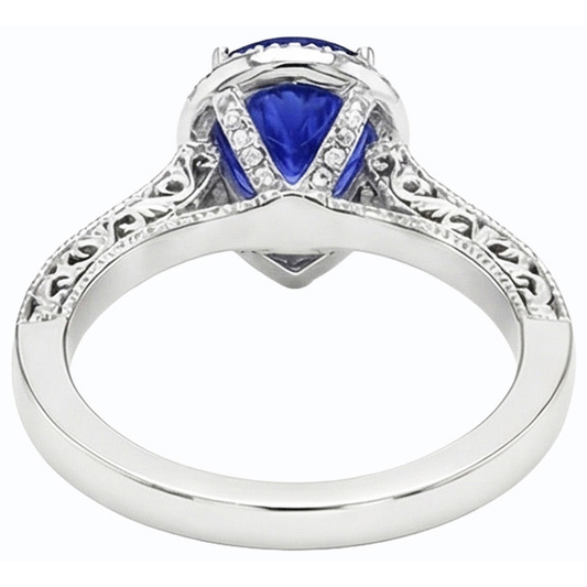 echter round diamant 3Karat ring Seitenansicht
