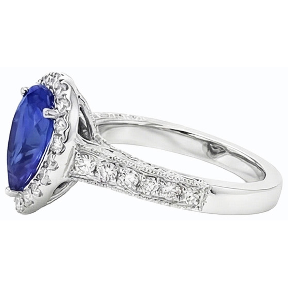echter round diamant 3Karat ring auf Weiß