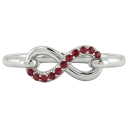 Hochzeit Infinity Band 0,25 Karat Burma Rubin Schmuck