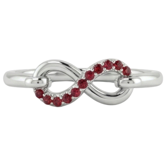 Hochzeit Infinity Band 0,25 Karat Burma Rubin Schmuck