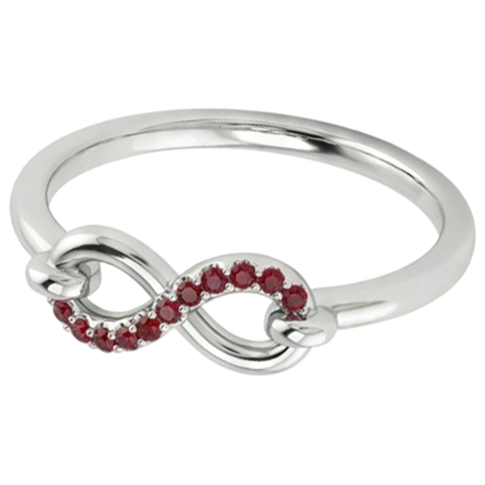 Hochzeit Infinity Band 0,25 Karat Burma Rubin Schmuck