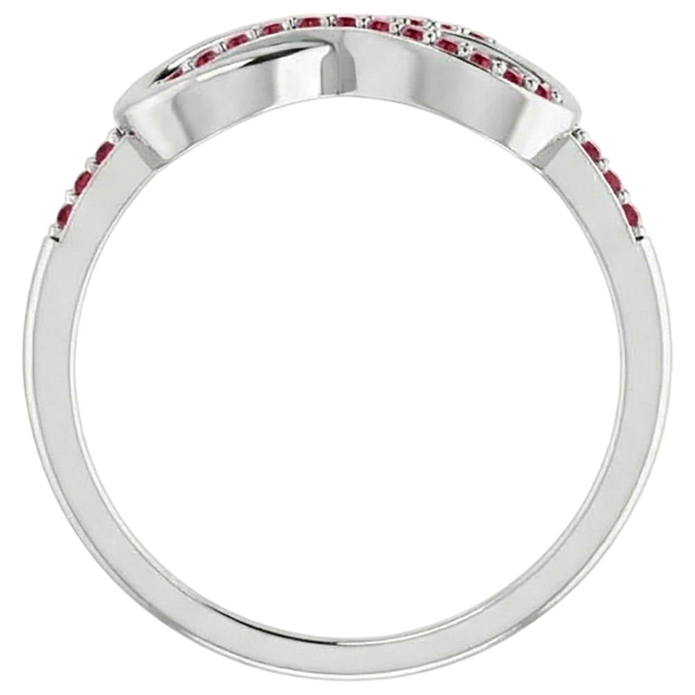 echter round rubin 0.50Karat memoire-ring Band Detail