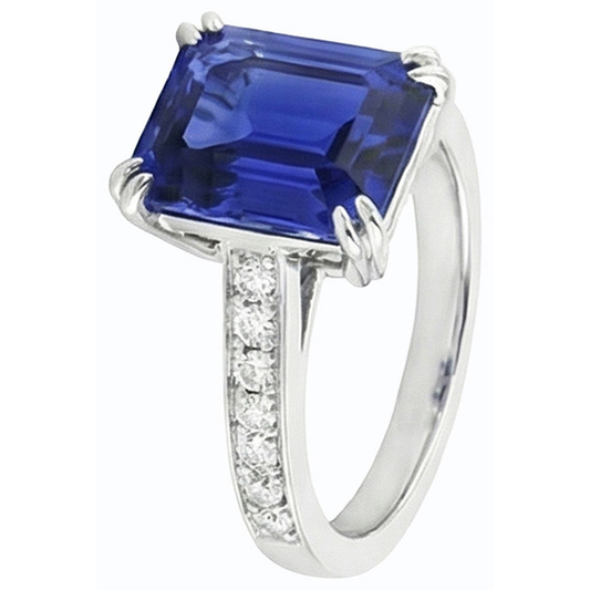echter round diamant 3Karat ring Seitenansicht