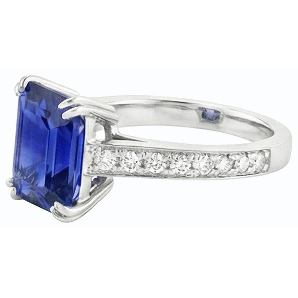 echter round diamant 3Karat ring Draufsicht