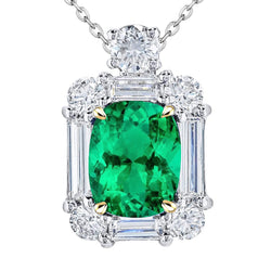 Zweifarbiges 14K Gold GIA-Zertifiziert Smaragd