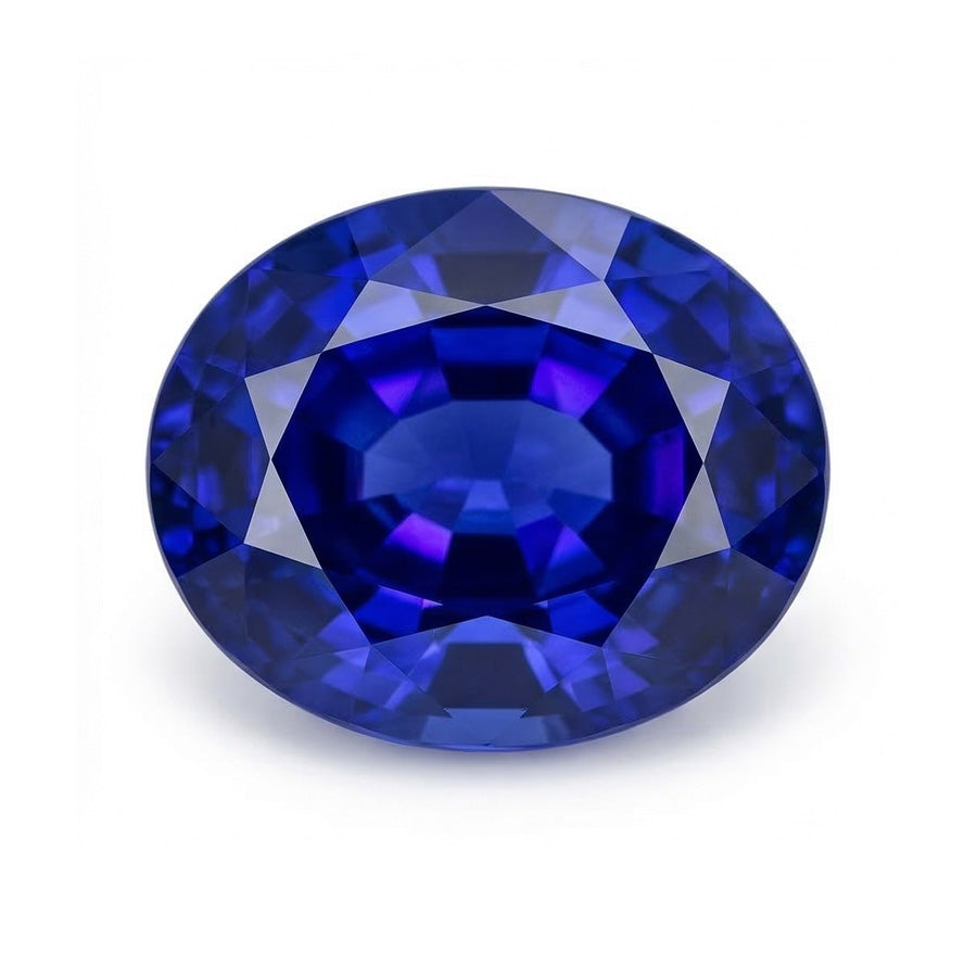 Eleganter Loose Sapphires Natural 7 Karat – Frontansicht