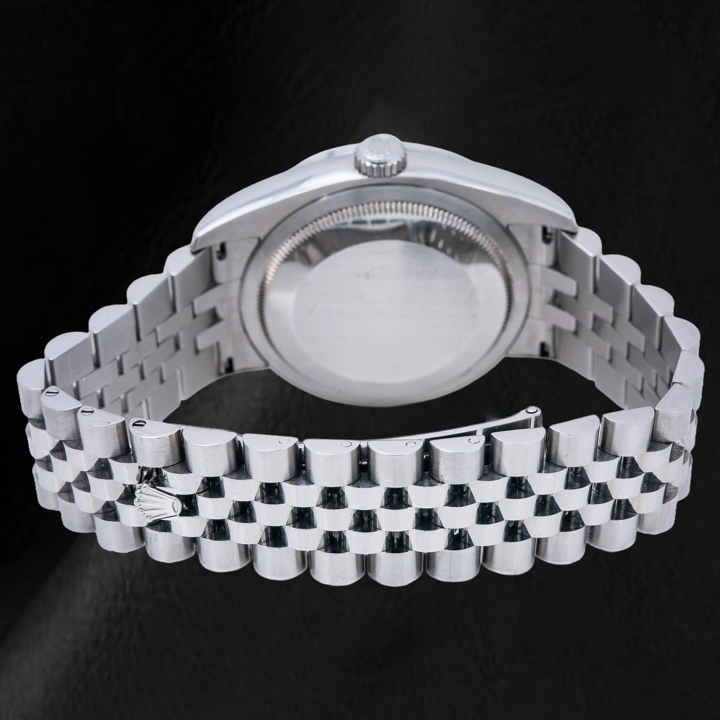 Rolex 16200 Datejust 36 mm Edelstahl-Uhr mit blauem Diamantzifferblatt