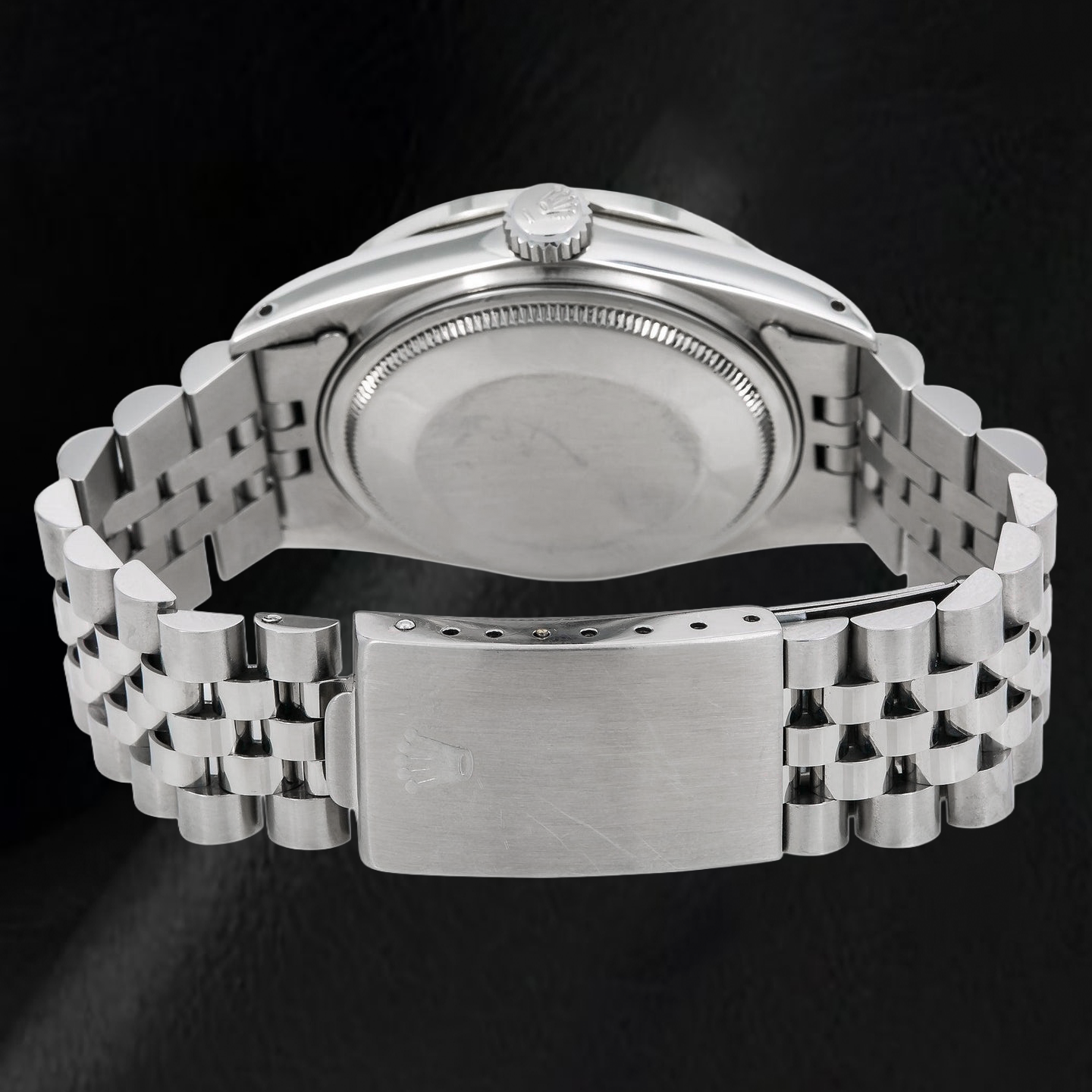 Rolex Datejust 16014 36 mm Uhr aus Edelstahl mit grauem Diamantzifferblatt