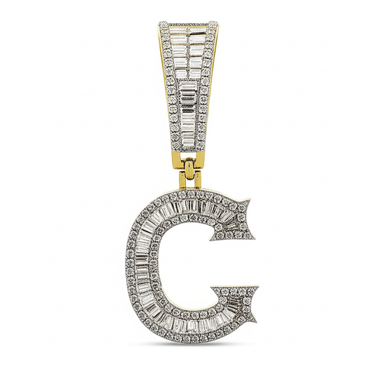 Herrenring 10K Two Tone Gold mit Brillant – Hauptansicht