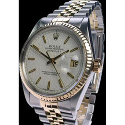 Jahrgang Rolex Datejust Uhr Herren geriffelte Lünette zweifarbig Jubilee SCHNELLES EINSTELLEN