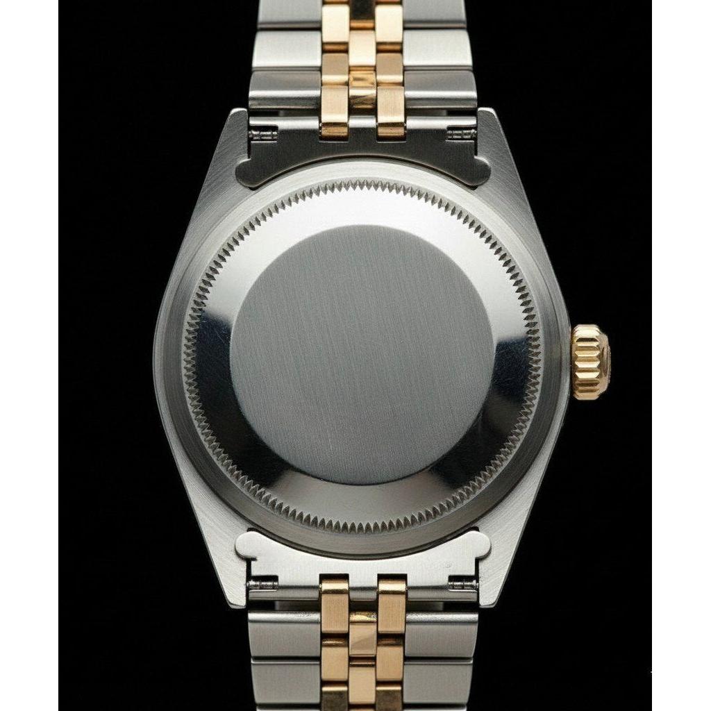 Jubiläums-Rolex Datejust aus Edelstahl und Gelbgold, weiße Datejust-Damenuhr