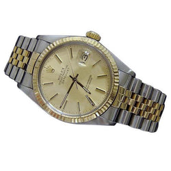 Jubiläumsarmband Date Just Rolex Herrenuhr zweifarbig