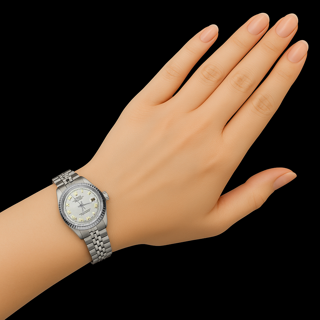 Jubiläumsarmband Edelstahl Damen Rolex Datejust Uhr Römisches Zifferblatt Rolex P2