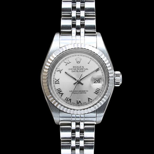Jubiläumsarmband Edelstahl Damen Rolex Datejust Uhr Römisches Zifferblatt Rolex