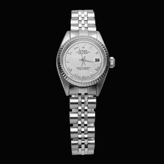 Jubiläumsarmband Edelstahl Damen Rolex Datejust Uhr Römisches Zifferblatt Rolex