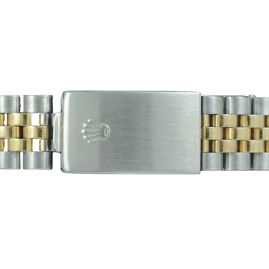 Jubiläumsarmband Edelstahl & Gold römisches Zifferblatt Rolex Date Just Damenuhr