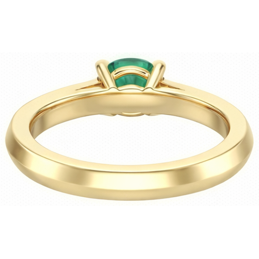 echter round smaragd 2.25Karat ring mit Diamantbesatz