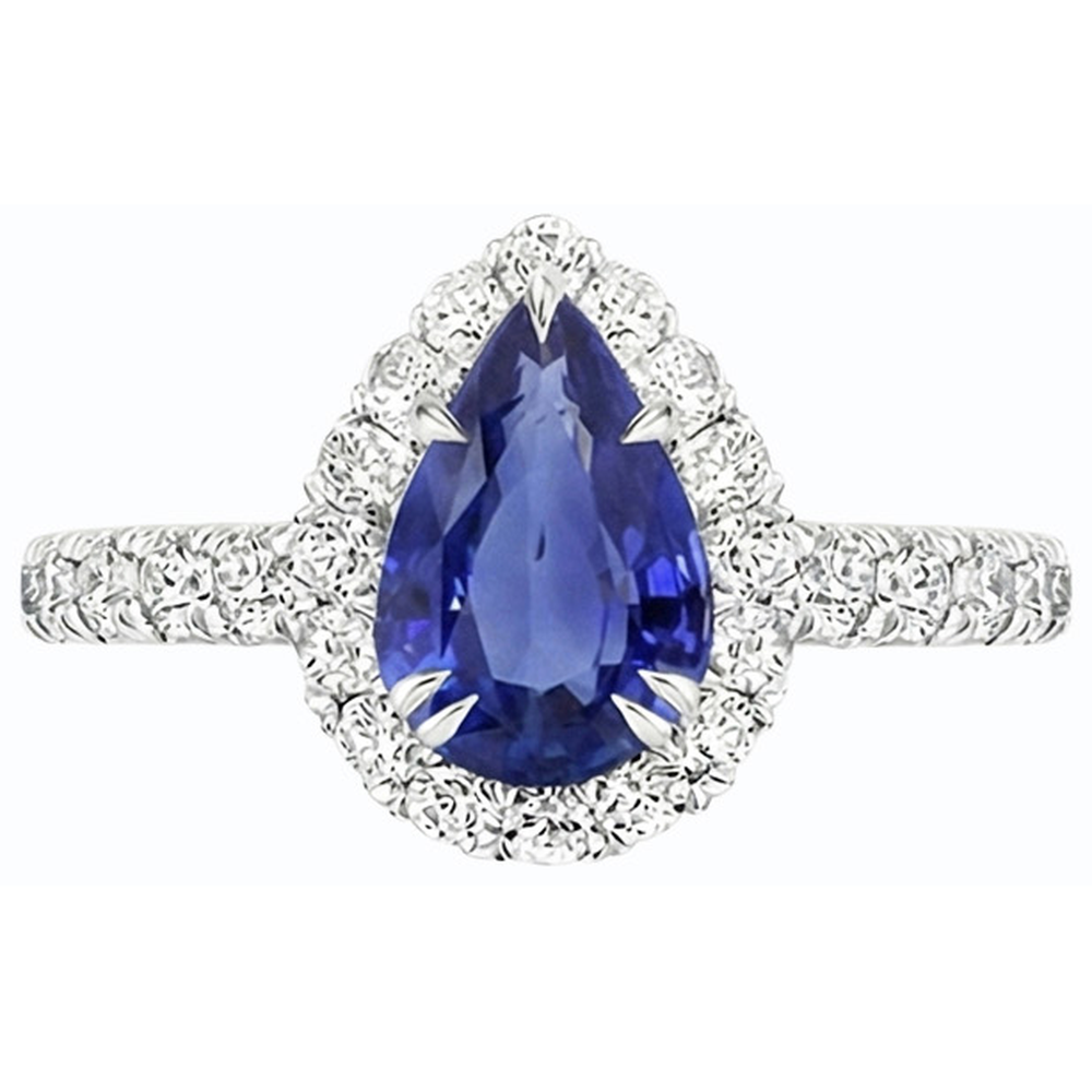 echter round diamant 4.50Karat ring Draufsicht