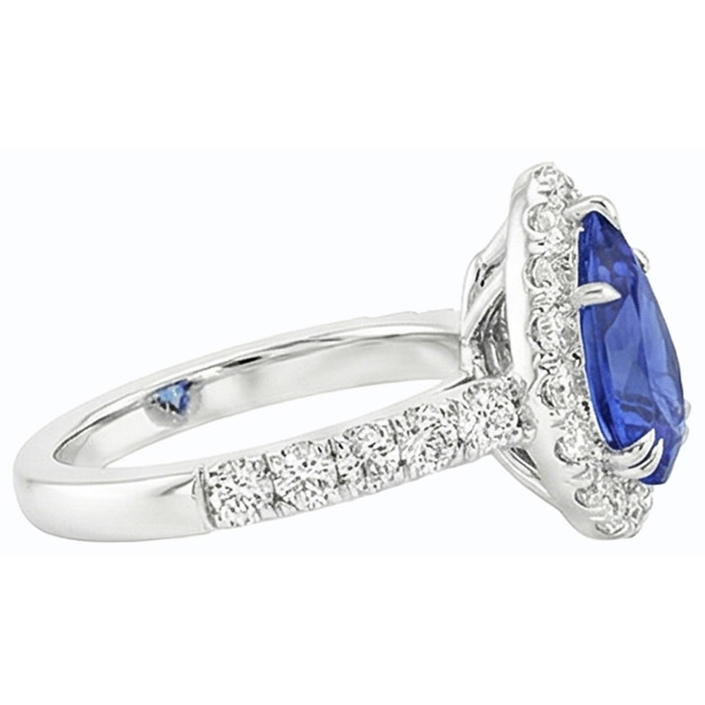 echter round diamant 4.50Karat ring Profilansicht