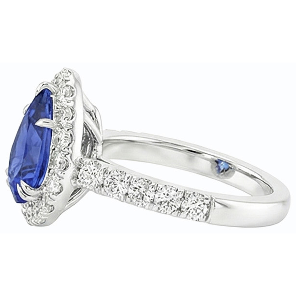 echter round diamant 4.50Karat ring auf Weiß