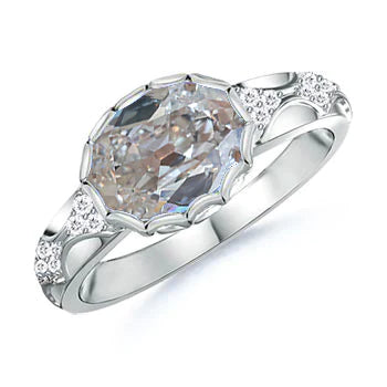Jubiläumsring Ovaler alter Bergmann Echt Diamant 2,50 Karat Schmuck