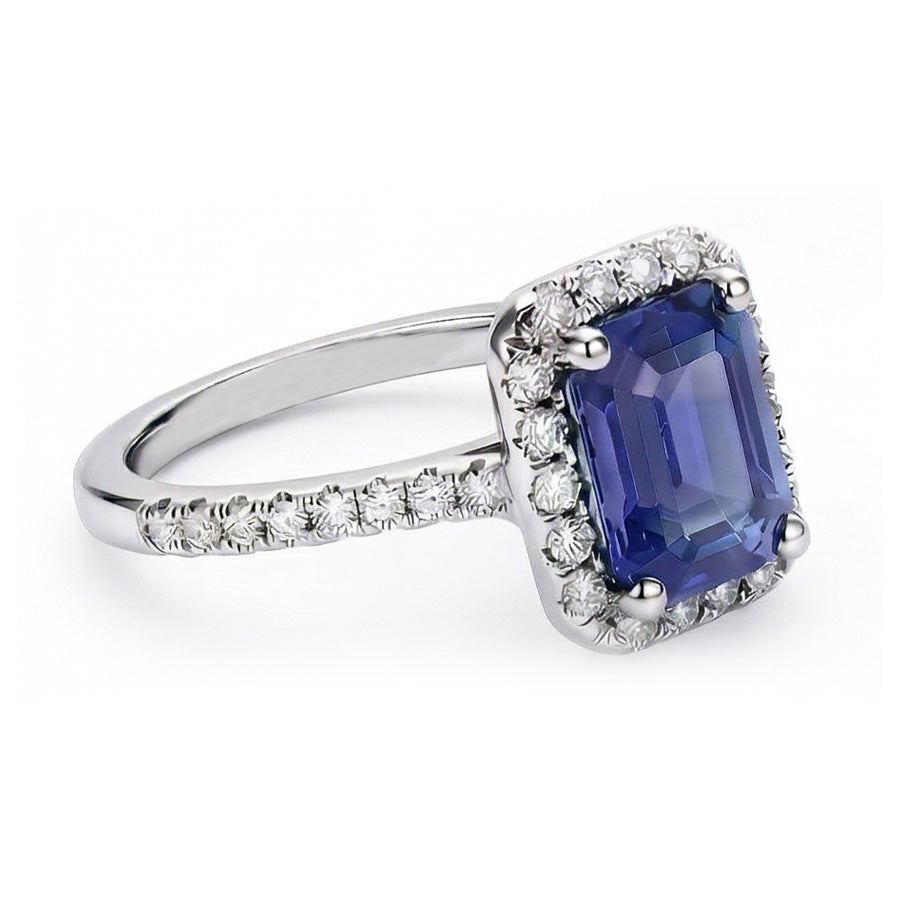 echter round diamant 3.50Karat ring Detailansicht