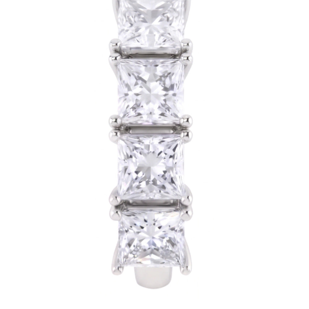Jubiläumsring aus echtem Aus der Erde Abgebauter Natürlicher Diamant im Princess-Schliff, 3 Karat