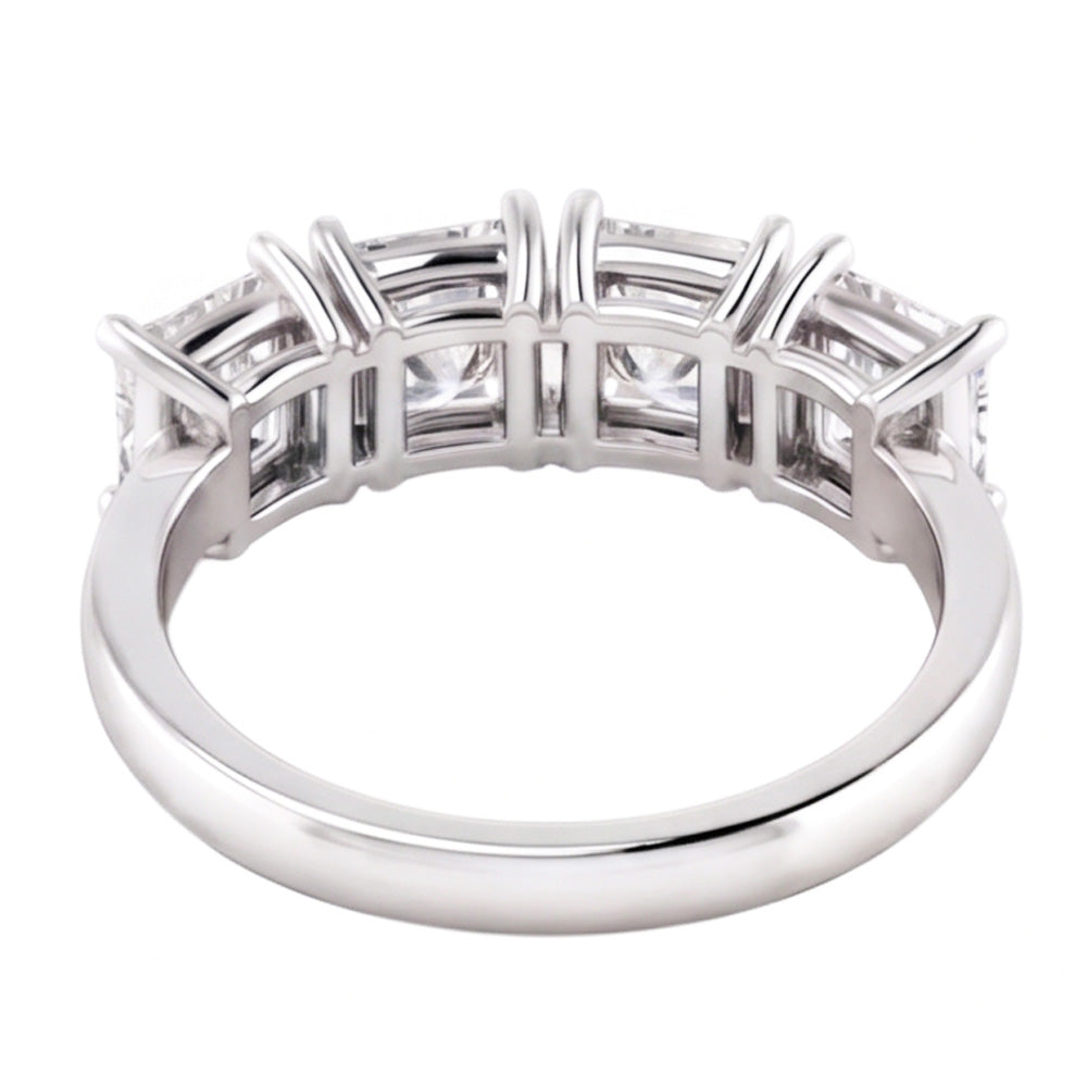 Jubiläumsring aus echtem Aus der Erde Abgebauter Natürlicher Diamant im Princess-Schliff, 3 Karat