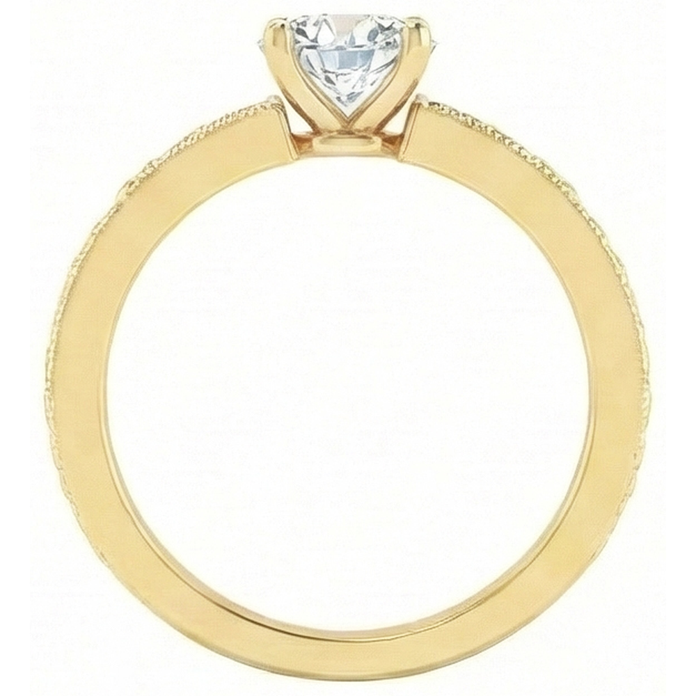 Jubiläumsring mit funkelnden Echt Aus der Erde Abgebauter Natürlicher Diamanten aus Gelbgold mit 1.75 Karat im Rundschliff