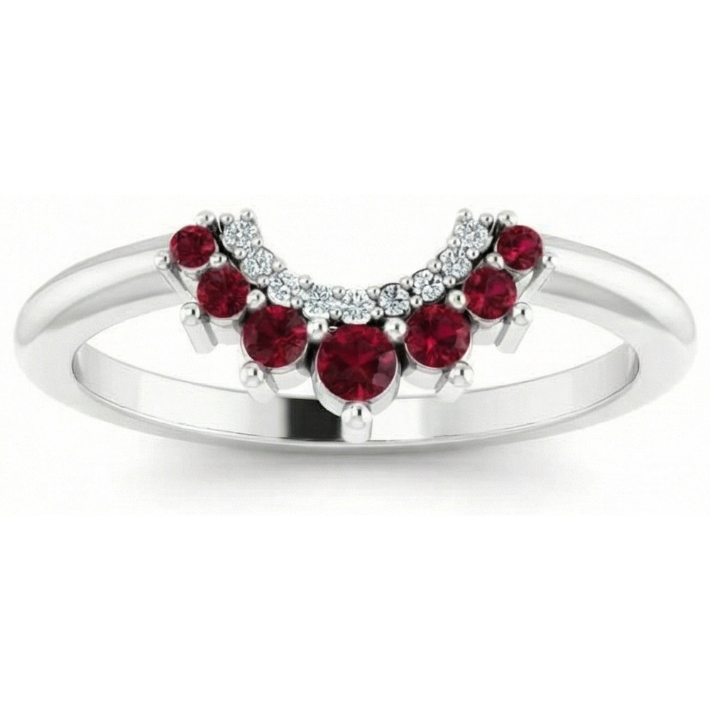 echter round rubin 3.30Karat ring Vorderansicht