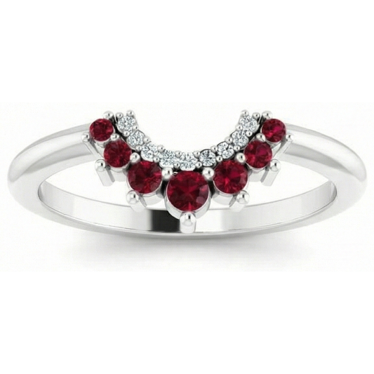 echter round rubin 3.30Karat ring Vorderansicht