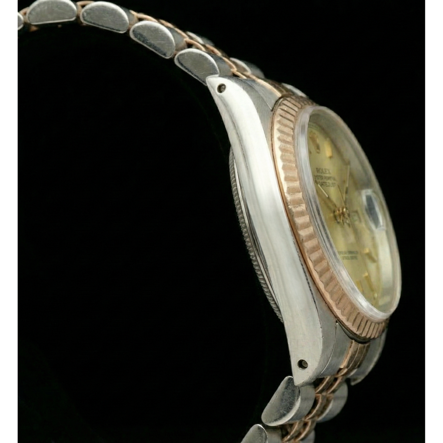 Jubilee Rolex Date Just Dial Damenuhr aus Gelbgold und Edelstahl