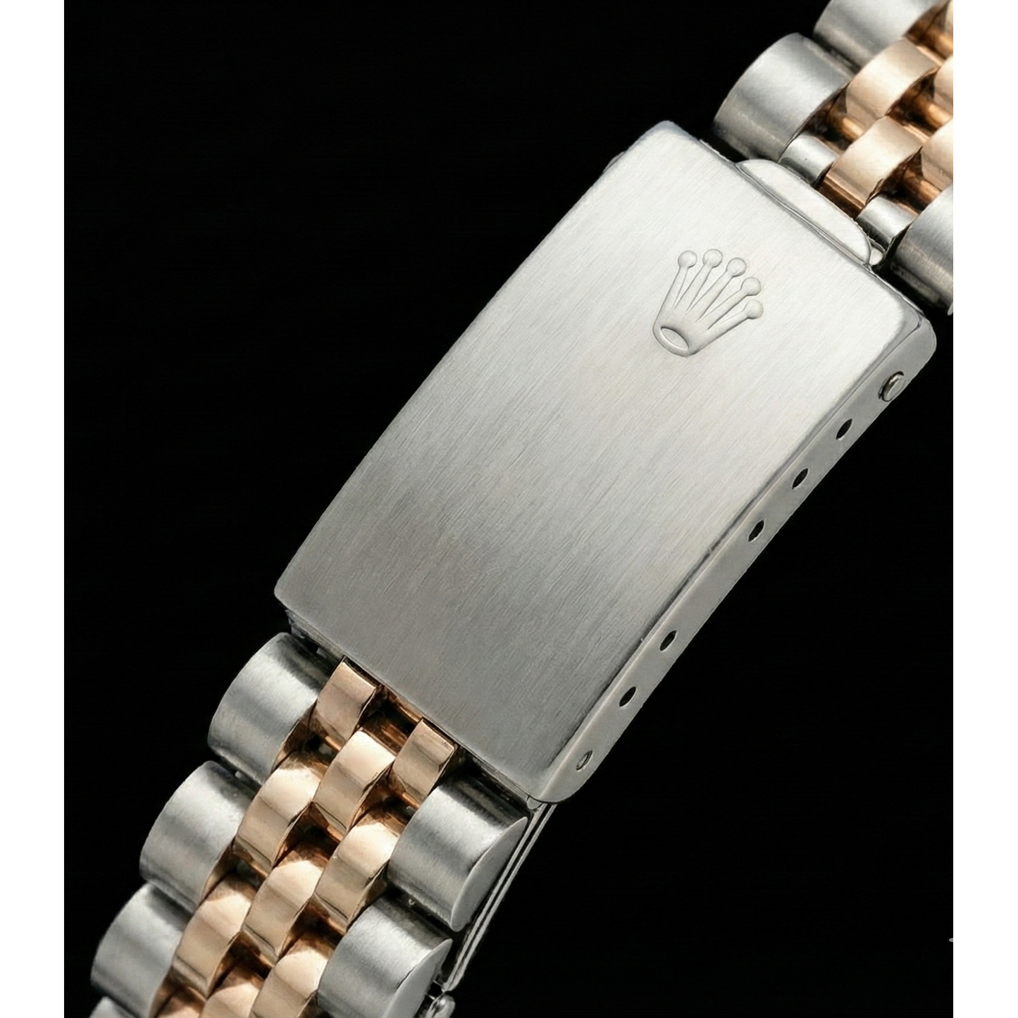 Jubilee Rolex Date Just Dial Damenuhr aus Gelbgold und Edelstahl