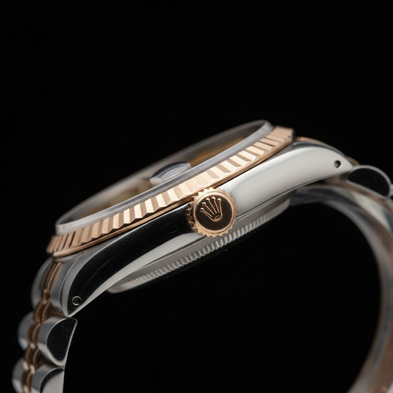 Jubilee Rolex Datejust Zifferblatt Damenuhr aus Edelstahl und Gelbgold