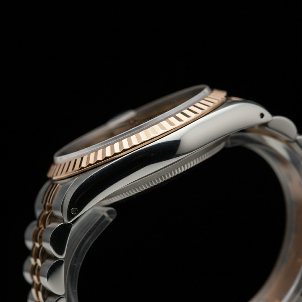 Jubilee Rolex Datejust Zifferblatt Damenuhr aus Edelstahl und Gelbgold