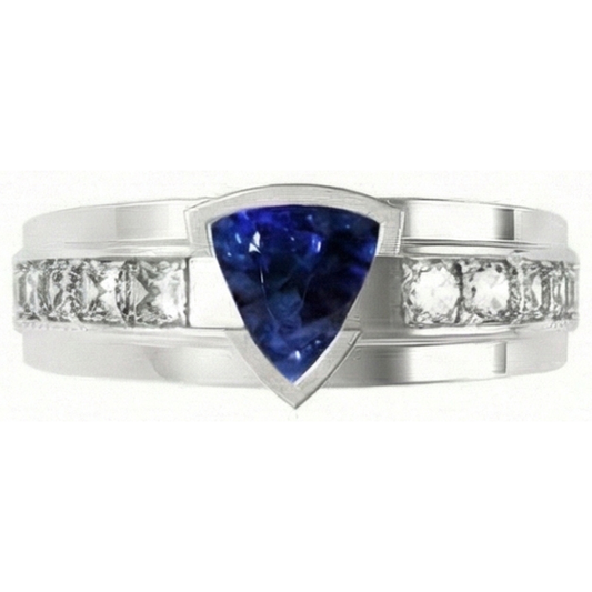 echter trillion diamant 3Karat ring Seitenansicht