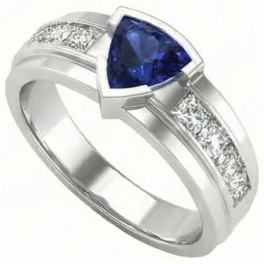 echter trillion diamant 3Karat ring Vorderansicht
