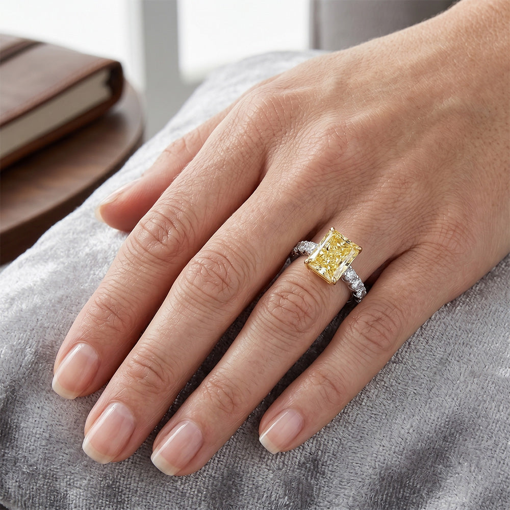 Kanariengelber Diamant Statement-Ring – VVS Reinheit 2,5 Karat