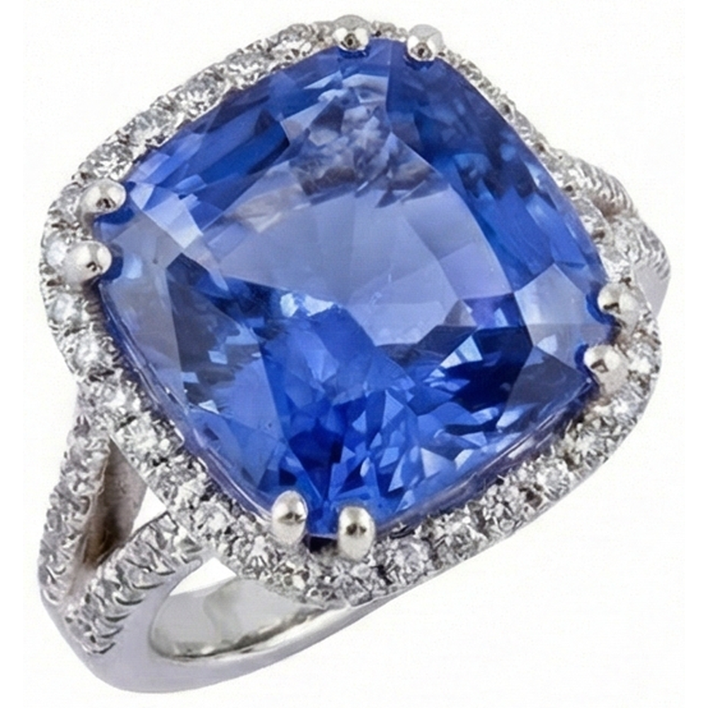 Kissen AAA Tansanit Aus der Erde Abgebauter Natürlicher Diamanten 6 Karat Fancy Ring Edelsteinschmuck