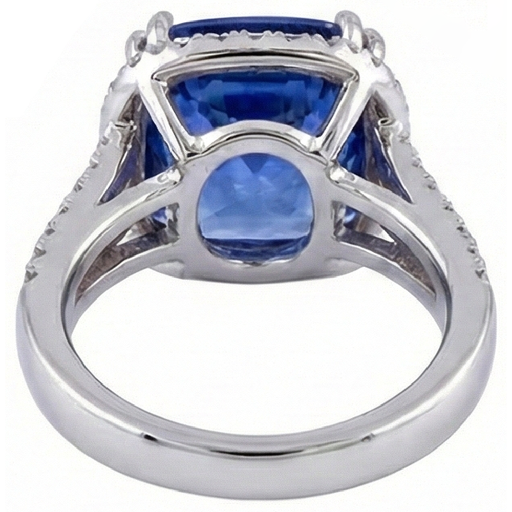 Kissen AAA Tansanit Aus der Erde Abgebauter Natürlicher Diamanten 6 Karat Fancy Ring Edelsteinschmuck