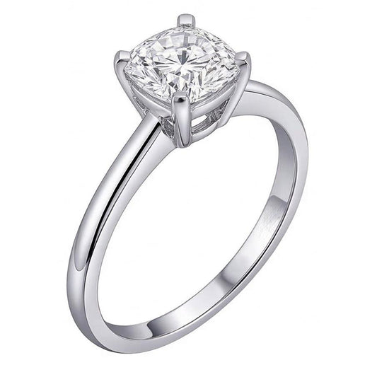 echter cushion diamant 2Karat ring Seitenansicht