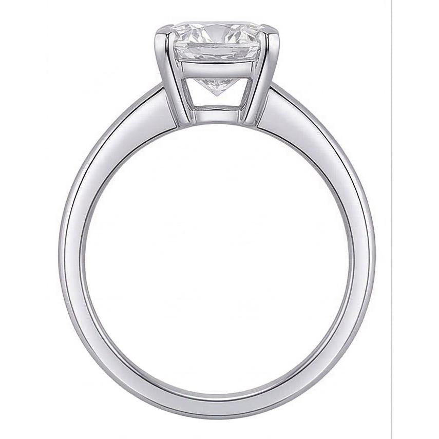 echter cushion diamant 2Karat ring Detailansicht