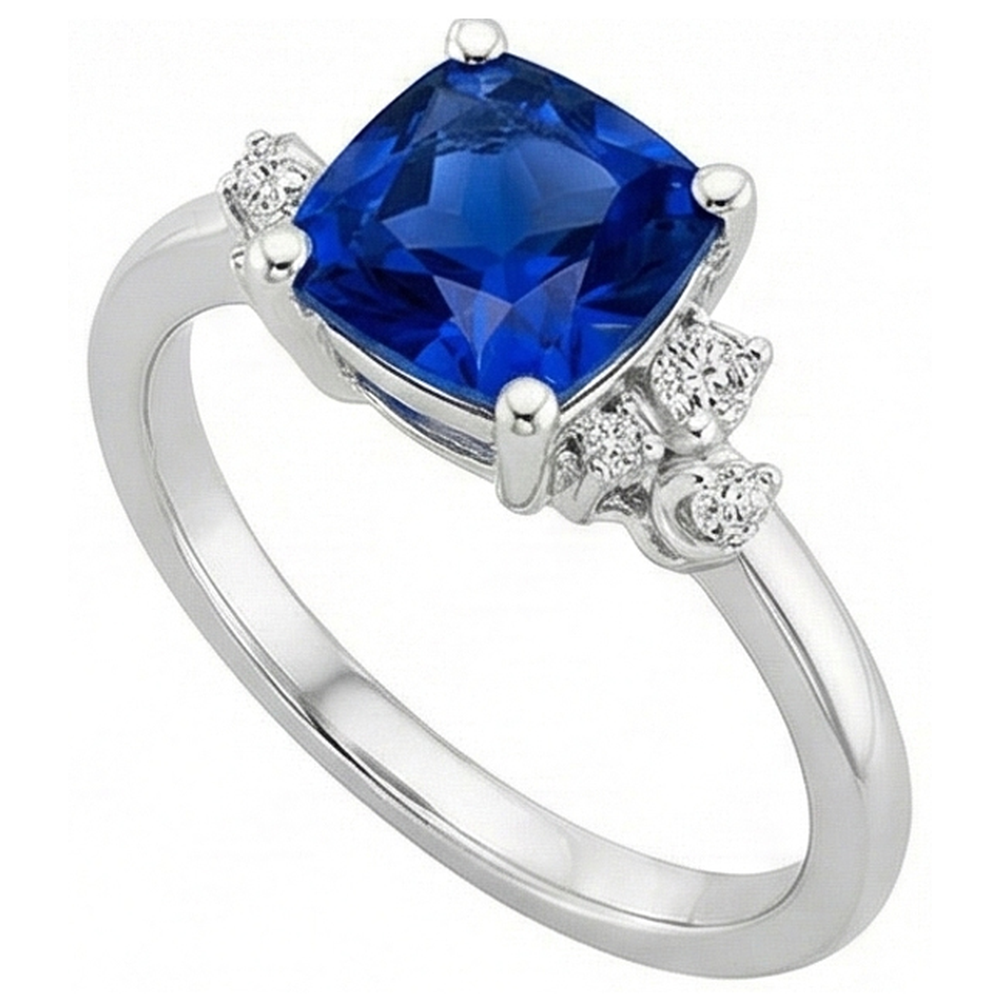 echter round diamant 2.50Karat ring Draufsicht