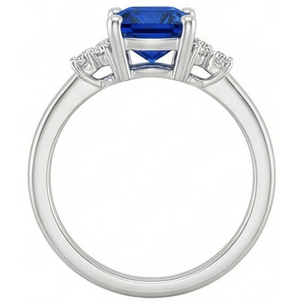 echter round diamant 2.50Karat ring auf Weiß