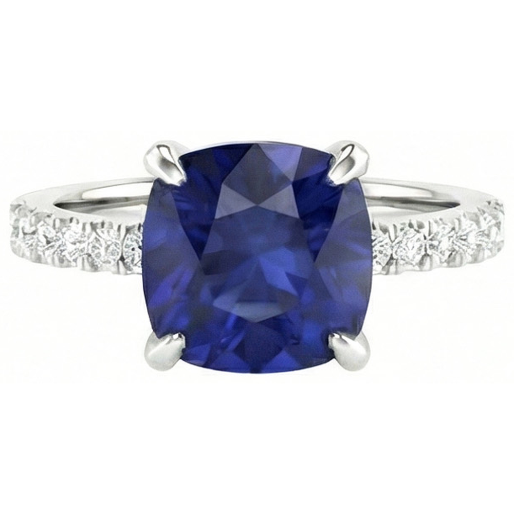 echter round diamant 2.90Karat ring Profilansicht