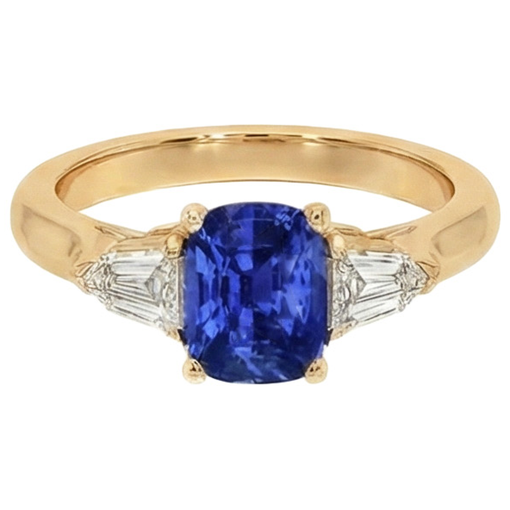 echter baguette diamant 9.50Karat ring Seitenansicht